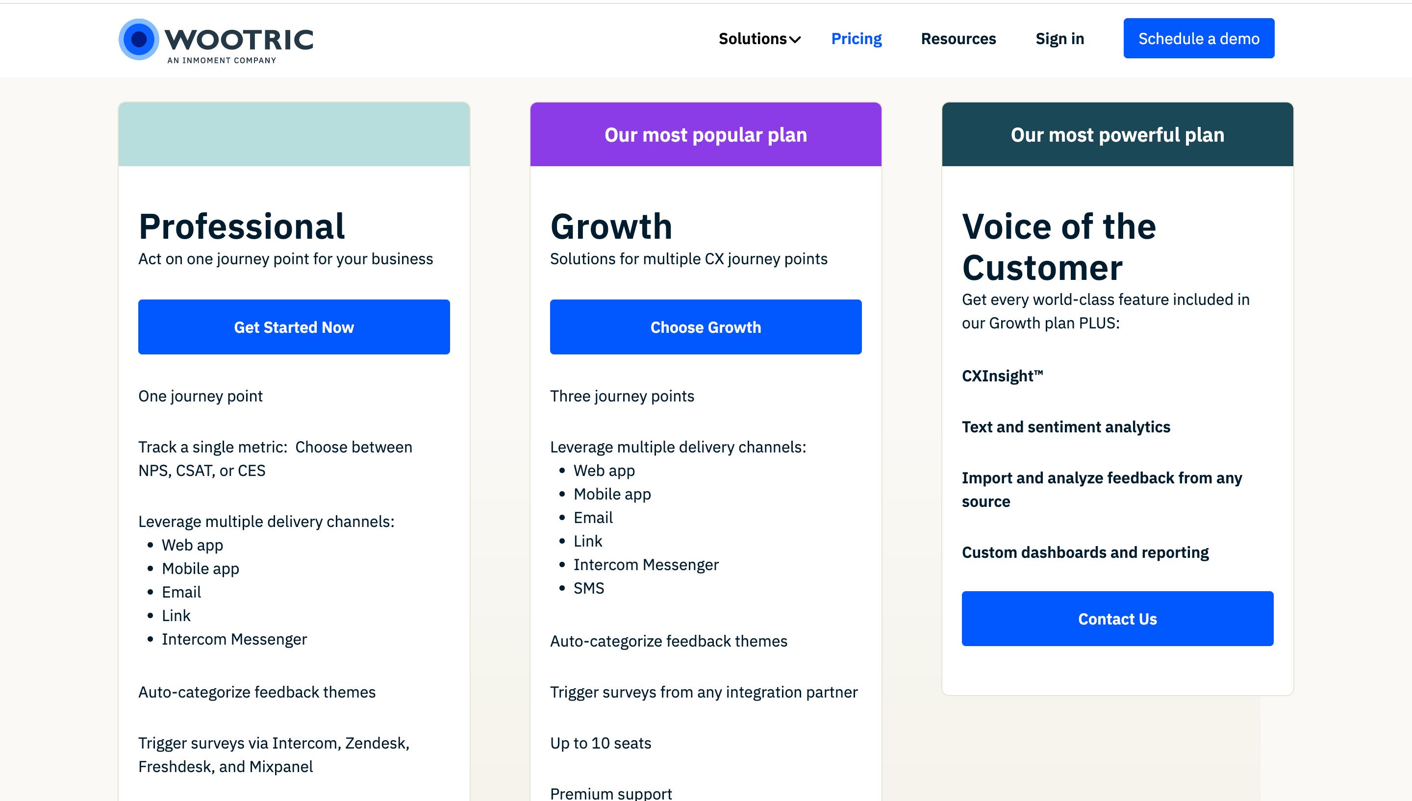 Wootric pricing