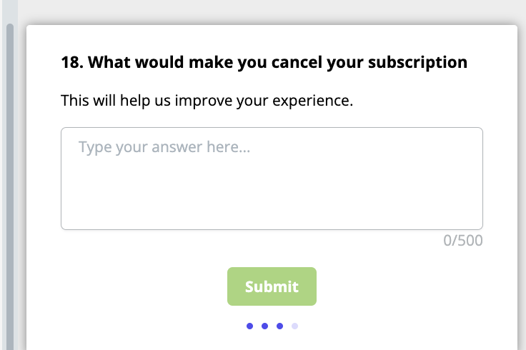 Cancellation survey